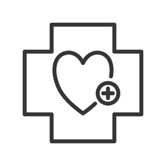Fototapeta premium Health Care Icon Illustration with Outline Style Variation