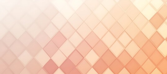 Fototapeta premium Subtle geometric pattern with light orange and white rhombus shapes creates a gentle and calming background empty template ideal for personalized use