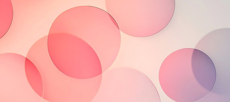 Gentle pink and purple circles overlap in a soft abstract background, creating a calming and visually appealing design empty template ideal for personalized use