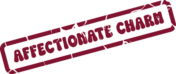 Retro Grunge Affectionate Charm Rubber Stamp Graphic for Appealing Design Elements