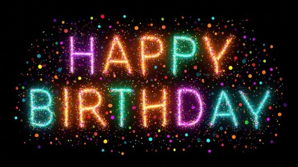 Colorful Fireworks Celebration for Happy Birthday Festivities