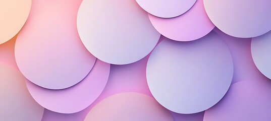 Pastel circles background with soft gradient and shadows creates a calming and dreamy aesthetic appeal empty template ideal for personalized use