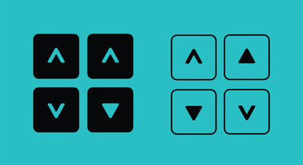Sleek up and down navigation arrows for modern website and app interface