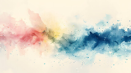 Obraz premium abstract watercolor splatter pastel tones