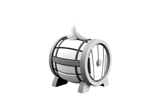 Stylized 3D Burning Barrel Game Asset