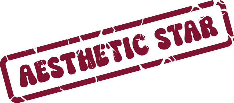 Professional aesthetic star rubber stamp design with a classic distressed texture and elegant typography