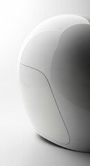 Abstract White Sphere with Subtle Lines and Shadows.