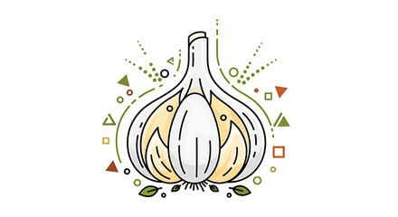 Garlic Fresh, Healthy, and Flavorful Illustration for Culinary and Health Purposes