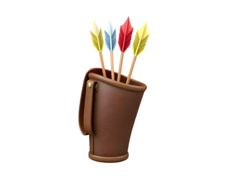 3D Cartoon Quiver with Colorful Arrows