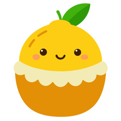 Thai Mango Sticky Rice Dessert with Coconut Milk Vector Illustration