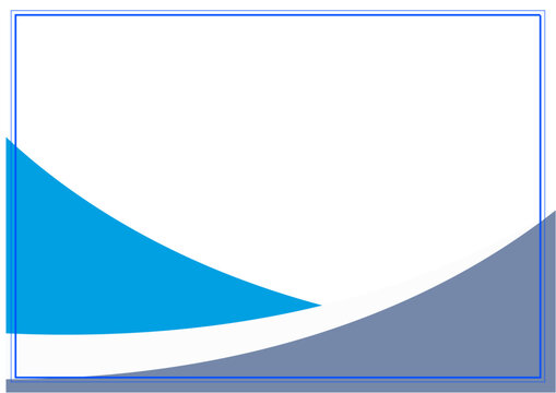 Dynamic blue wave frame design with gradient effects, ideal for modern templates and certificate designs.