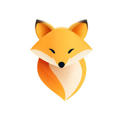 Obraz premium Fox Mascot's Calm: An illustrated fox mascot with captivating, closed eyes, exudes tranquility, perfect for embodying a sense of peace and gentleness.