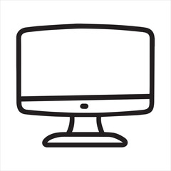LCD monitor with a red ribbon