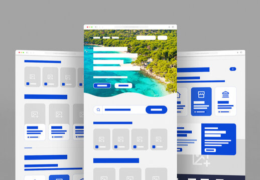 Landing Page Wireframe Template for Website