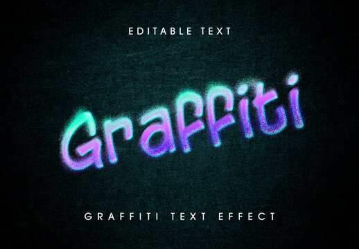 Gradient Graffiti Rough Wall Text Effect Mockup