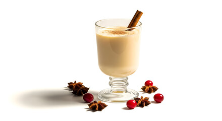 Festive warm spiced beverage with cinnamon and star anise