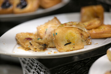 Enjoy delicious pastry squares for a sweet buffet