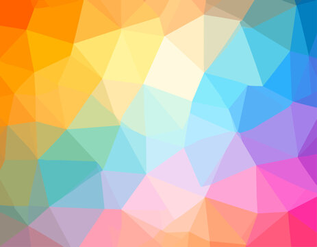 Colorful Geometric Low Poly Background.