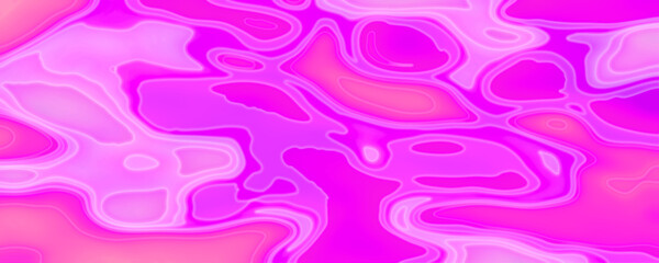 明るく若々しいユラユラ漂う白輪郭線入り高輝度蛍光パッションピンクグラデーション色調の抽象的背景