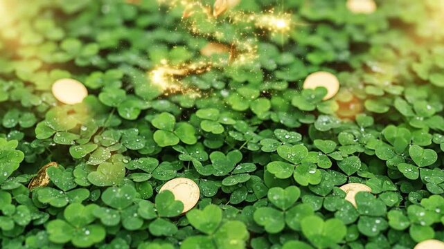 Lively St Patrick Day Clover Background Video for Festive Irish Celebrations