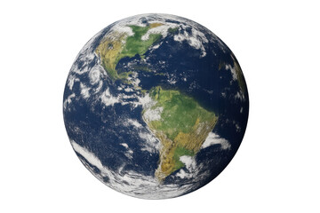 Fototapeta premium Earth globe showing americas from space, reflecting global connection, environment, and world travel concept