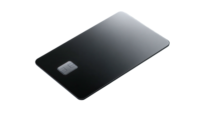 Sleek dark credit card