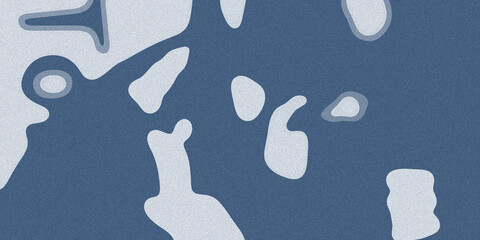 Abstract shapes of blue and white create an artistic pattern