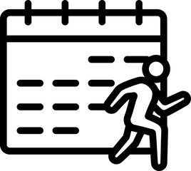 Running Event Line Icon