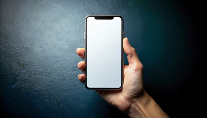 Modern Smartphone in Hand Isolated on White Background Generated image