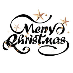 merry christmas lettering design illustration 