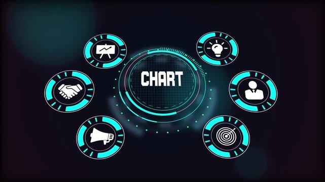 Business chart presentation, digital interface showing data visualization, metrics, and performance display. - Powered by Adobe