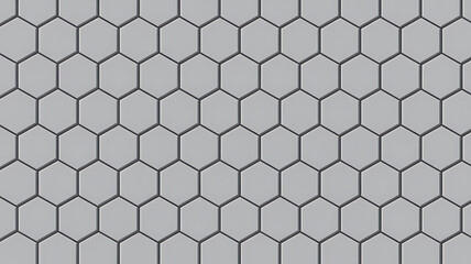 Seamless geometric pattern of interlocking hexagonal shapes in a subtle grey tone