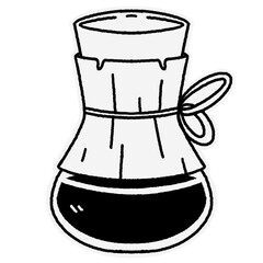 coffee maker appliance line art illustration
