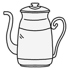 coffee maker appliance line art illustration