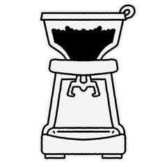 coffee maker appliance line art illustration