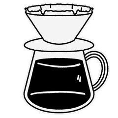coffee maker appliance line art illustration