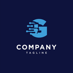 Letter G Virtual Reality Logo Icon Vector