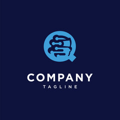 Letter Q Virtual Reality Logo Icon Vector