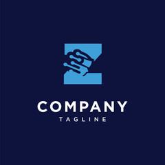 Letter Z Virtual Reality Logo Icon Vector