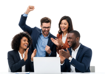 business team showing thumbs up