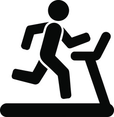 Person running on treadmill icon, symbolizing fitness exercise