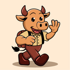 Cow Vector Illustration Profession