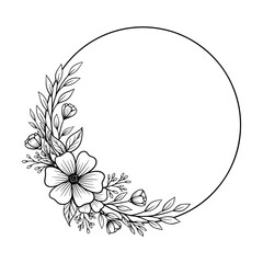 Flower frame vector illustration