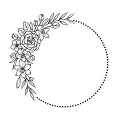 Flower frame vector illustration