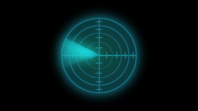 Teal concentric circles with glowing aura on a animation black background abstract. Animated teal rings with bright aura expand on a black background, representing technology flow and abstract .