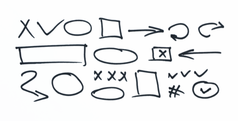 Collection organic grunge bold shapes, curved arrows and geometric shapes. Geometric vector set in Memphis style. Grunge swirled brush stroke, curly and straight lines. Hand drawn geometric pattern.