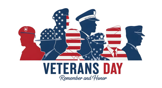 Veterans day remember and honor usa military patriotic vector - Powered by Adobe