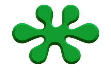 Fototapeta premium Green blob with six rounded