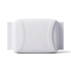 Blank White Plastic Package Wrapped in Clear Plastic for Packaging or Storage