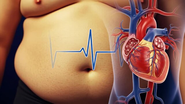Cardiac system threat: overweight factor, lipid excess, dietary issue, pressure overload, ischemic disorder, rhythm irregularity, organ failure, arterial crisis, chronic damage, vascular complication